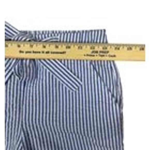 Striped Tie Waist Shorts - Casual Summer High Waist - Women's Size Small - Picture 4 of 6
